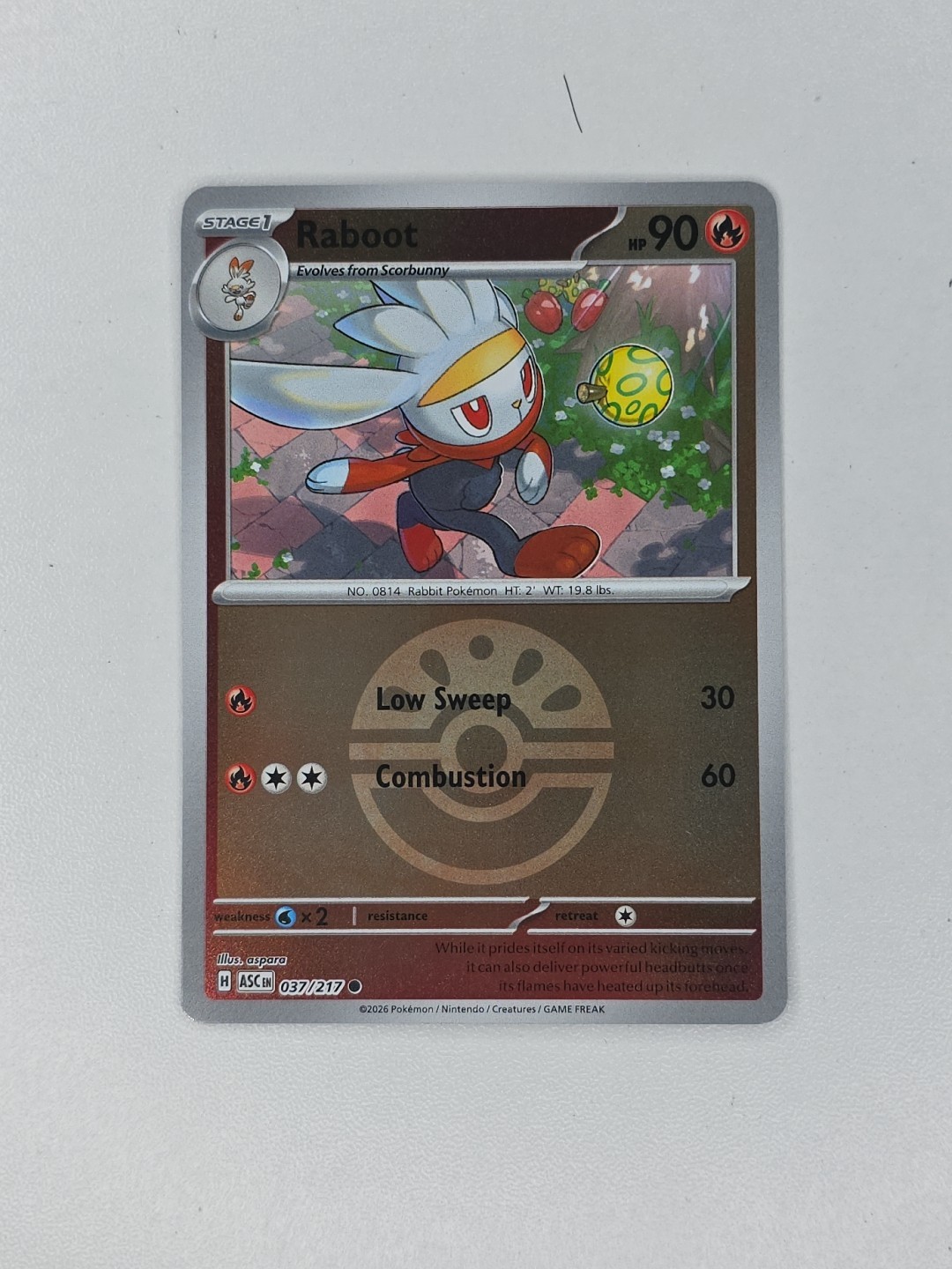 Raboot (Friend Ball) 037/217 Me: Ascended Heroes Reverse Holo
