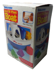 Vintage 1993 Shelcore sort n' float boat Shape Sorter 1997 box complete xtra prt
