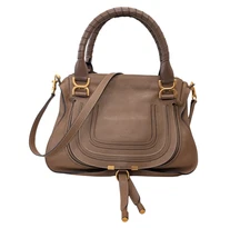 Chloe Marcie Hand Shoulder Bag Leather Brown