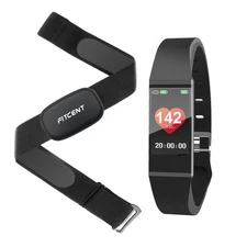 FITCENT Heart Rate Monitor Chest Strap Bluetooth ANT+ Fitness Tracker HR Sens...