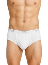 Big & Tall Man's Cotton Brief White (2-pack) | Combed Cotton, Upto 11XL & 4XLT