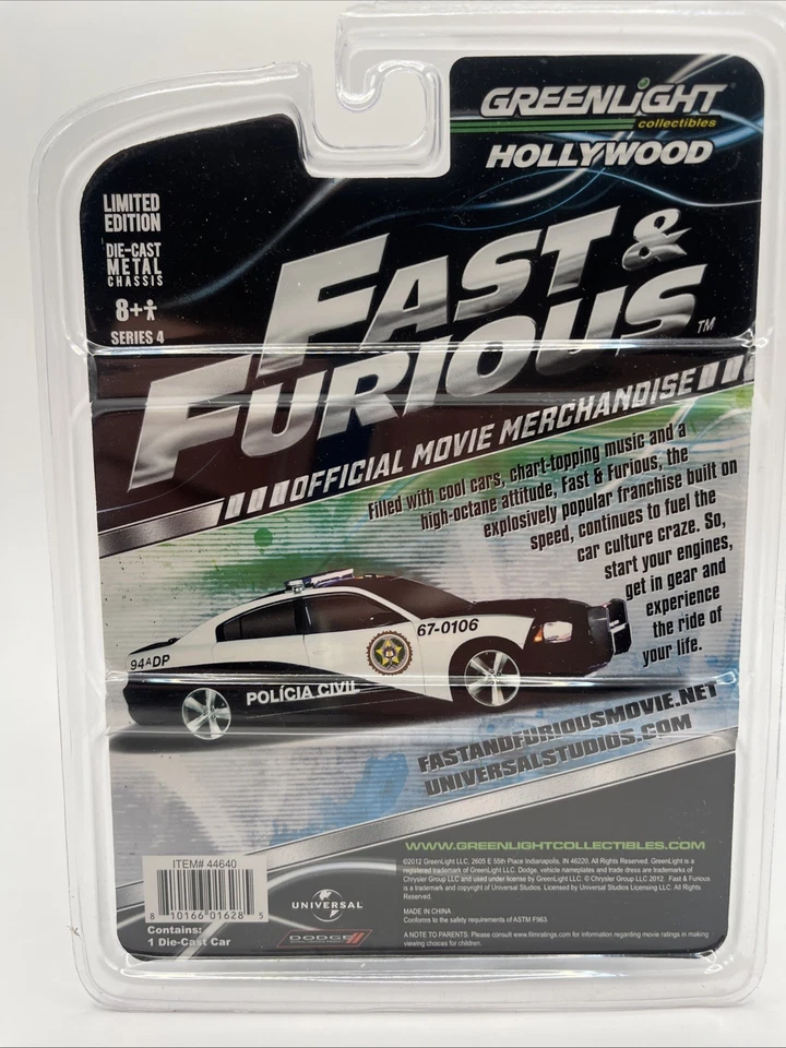 Greenlight Limited Edition Fast & Furious 2011 Rio Police Charger 1:64 Diecast - Image 2 of 2