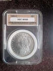 1888-O Morgan Silver Dollar $1 - High Luster Cartwheel - Slabbed NAC