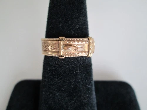 VINTAGE GOLD-FILLED BELT RING SIZE 6 1/4