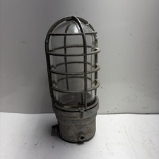 Vintage Collectible Crouse Hinds Industrial Explosion Proof Cage Light Lens