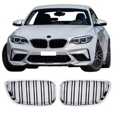 ? SPORT GRILL NIEREN F�R BMW 2ER F22 F23 M2 F82 DOPPELSTEG CHROM + SCHWARZ NEU ?