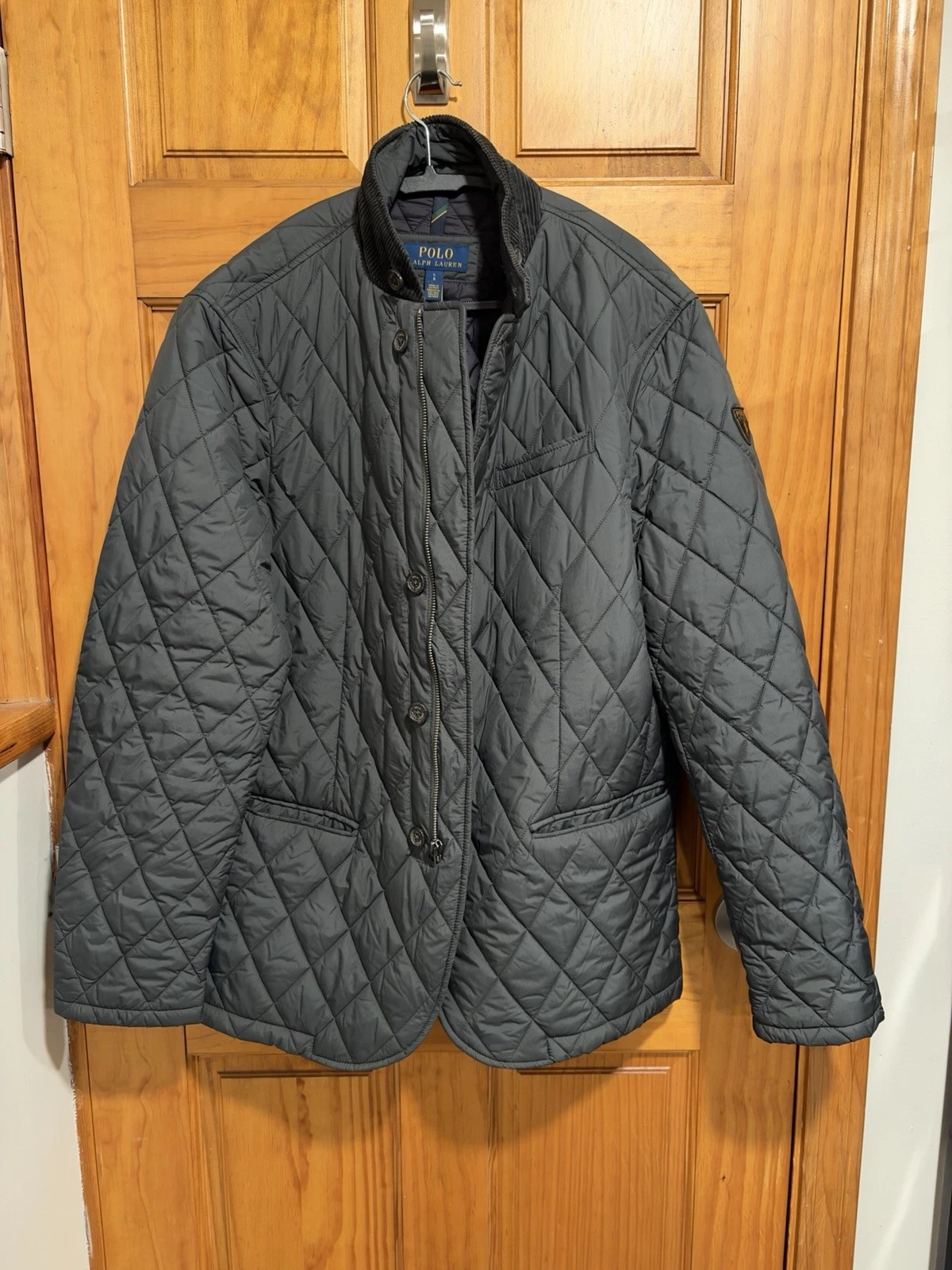 New Polo Ralph Lauren The Beaton Quilted Jacket Size Large L Black Sport Blazer - product detail image 1