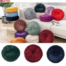 Holland Round Filled Cushion Luxury Crushed Velvet Diamante Soft Scatter Pillow