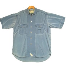VTG Levi’s Shirt Mens Sz M Lt Blue Metal Buttons Workwear 90s Modern Authentics