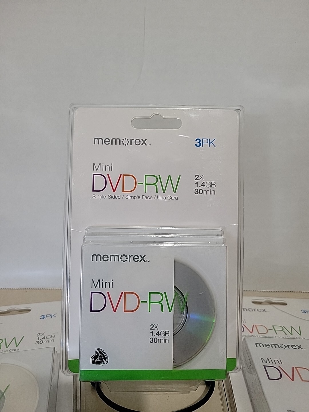 MEMOREX Mini DVDRW Camcorder Discs 3 Pack 2X 1.4GB 30 min Single Sided eBay