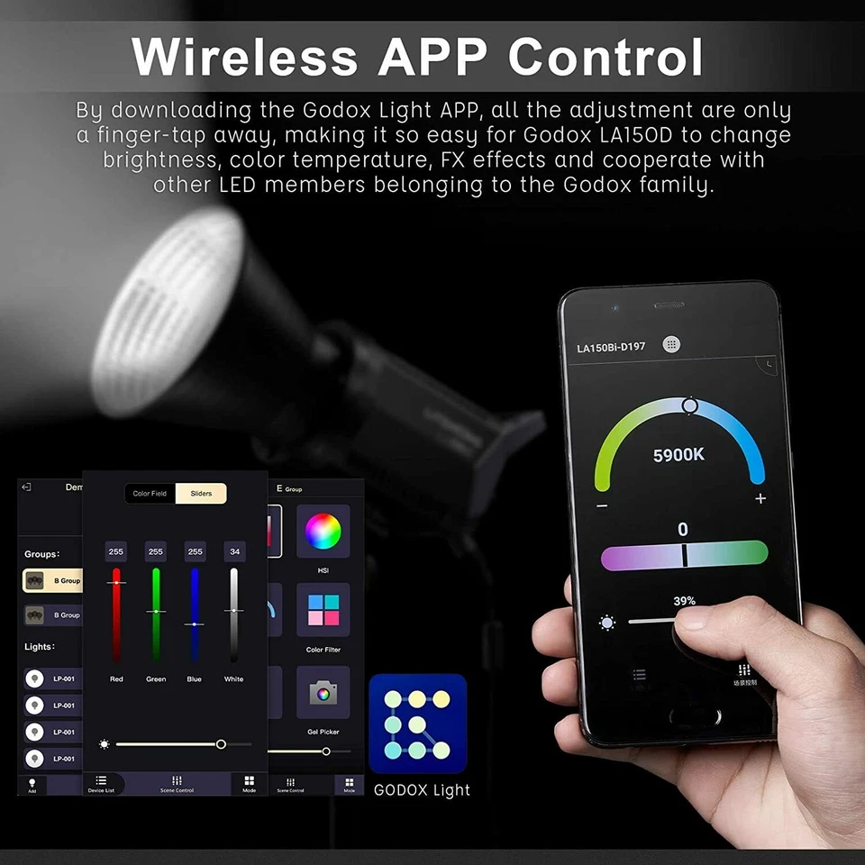 Godox Litemons LA200D 230W LED Video Light-Portable Studio LED Continuous Light - Image 3 of 4