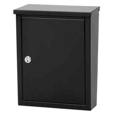 Architectural Mailboxes Chelsea Black, Small, Steel, Locking, Wall Mount Mailbox