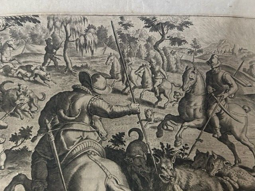 CACCIA AL LUPO, Venationes Ferarum, Avium, Piscium 1578.Jan van der Straet - Picture 4 of 8