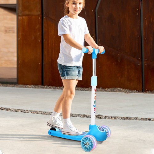 3 Wheel Kids Scooter Child Kick Flashing LED Light Up Push Adjustable Portable - Picture 16 of 29