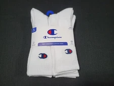 Champion Mens Crew  Socks 5 Pair Athleticwear Size 6-12  Cushioned Performance