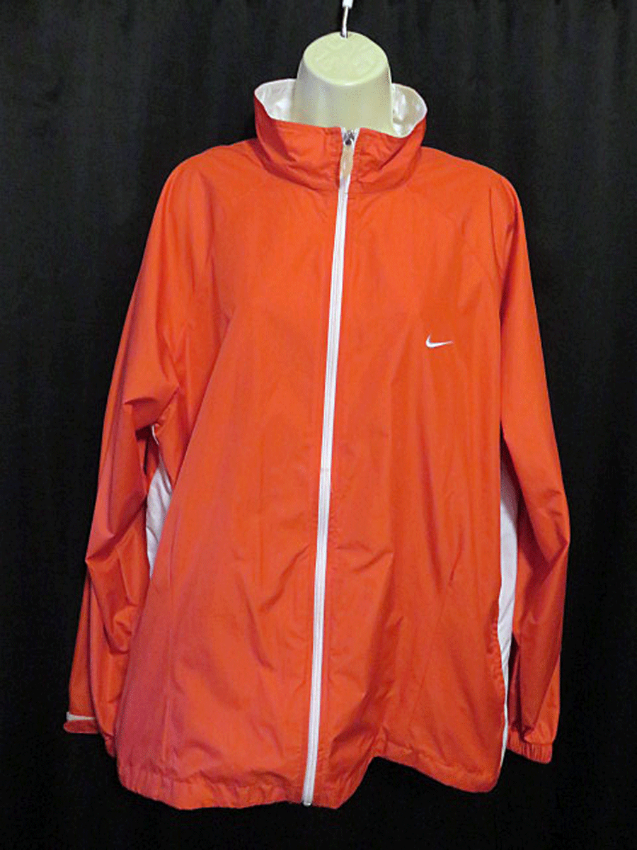 orange and white nike windbreaker