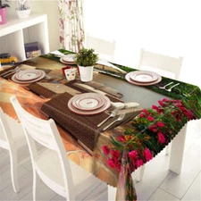 Flowers Of Life 3D Tablecloth Table cover Cloth Rectangle Wedding Party Banquet