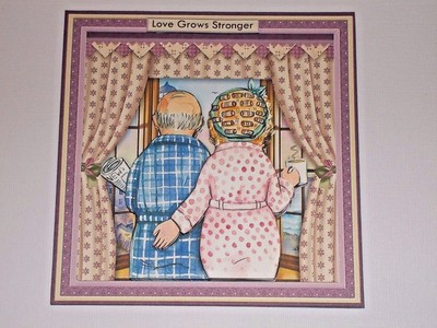 Handmade Greeting  3D All Occasion With An Older Couple