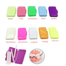 50Pcs Dental 10 Types Scented Orthodontic Wax Gum Irritation Brackets Braces ns