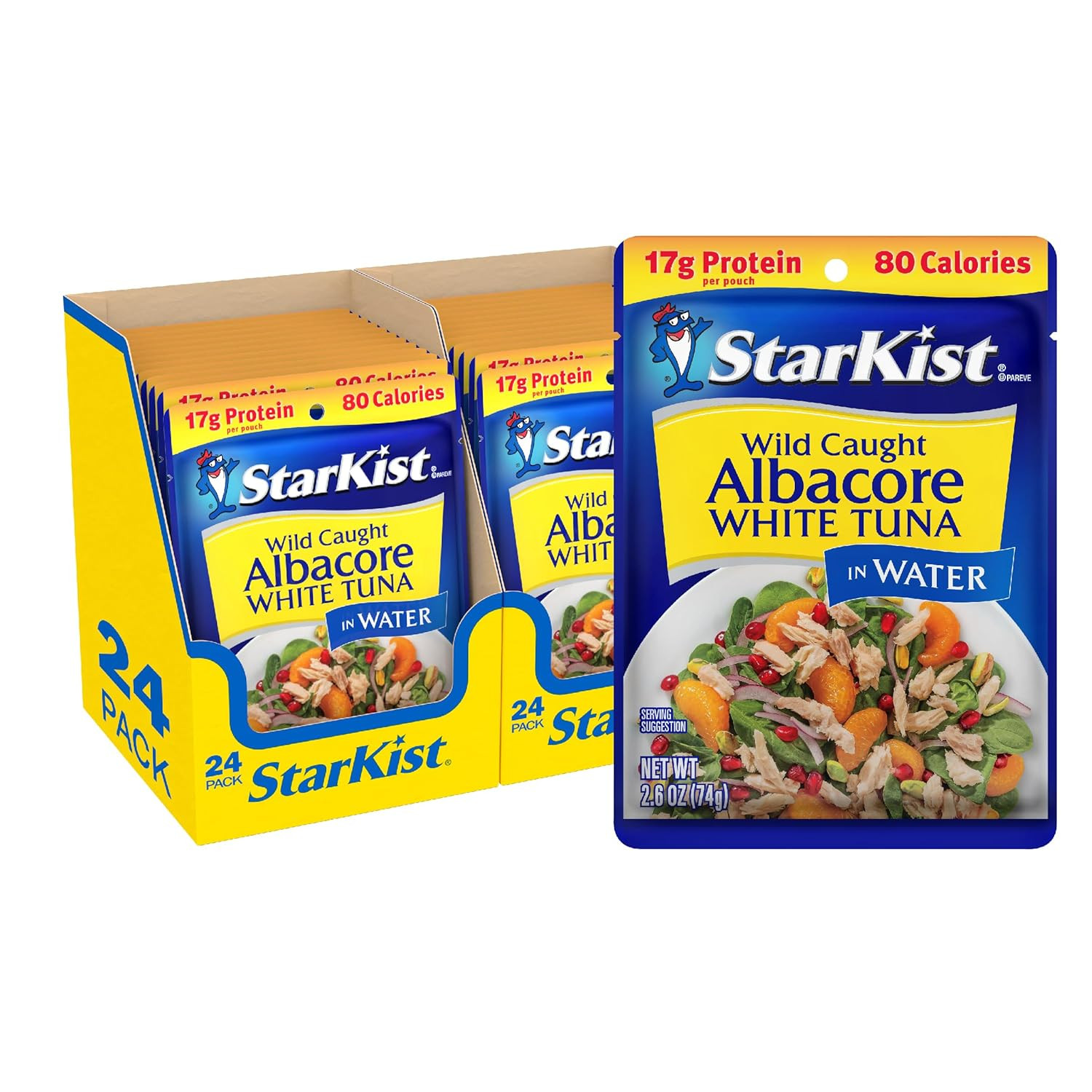 Albacore White Tuna in Water, 2.6 Oz, Pack of 24