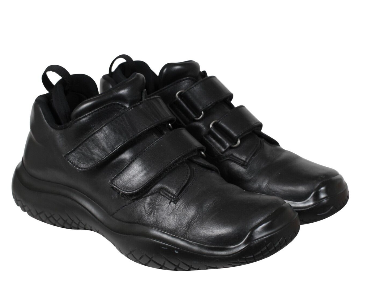 靴 prada 1999AW square-toe derby shoes 7 Prada Mens Vintage Double Strap Derby SZ US 8 UK 7 Black Leather