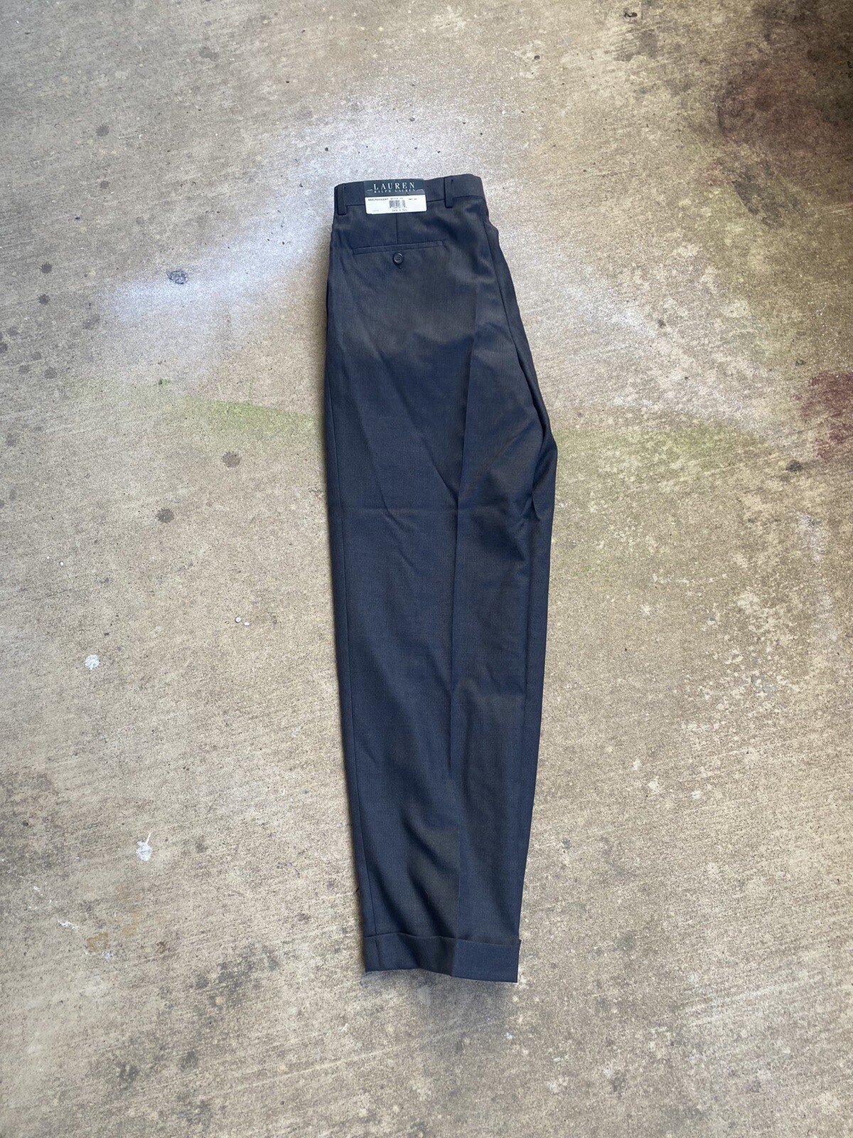 Vtg POLO Ralph Lauren Size 34 X 32 Gray Wool Cashmere DRESS PANTS Italy