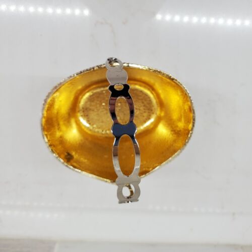 Tiny Silver Plated Gone Interior Basket Metal w Pierced Handle Heavy Japan VTG - Picture 15 of 24