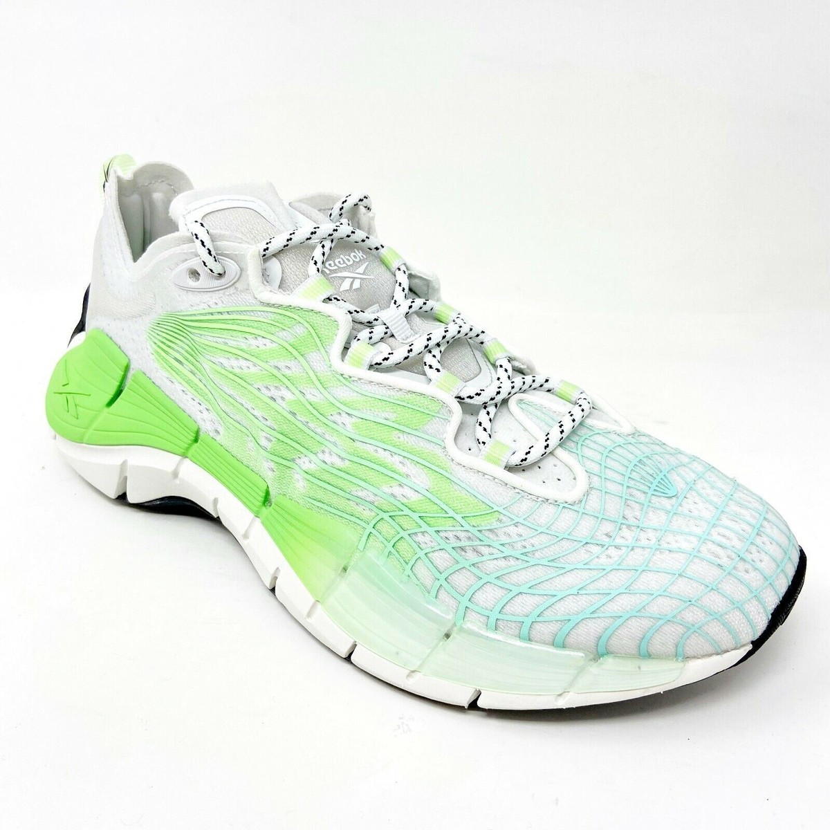 Reebok Zig Kinetica II Neon Mint True Grey Womens Running Sneakers