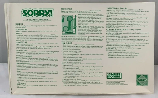 1992 Sorry! Game by Parker Brothers Complete in Very Good Condition FREE SHIP - Image 4 of 4