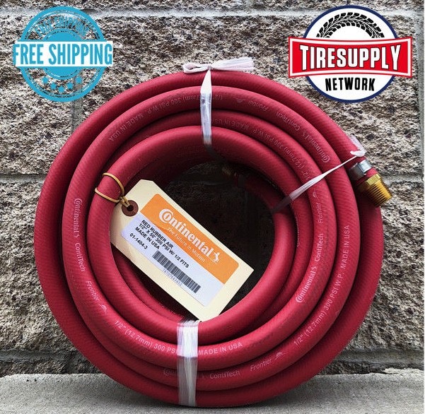 Continental Air Hose (3/8" x 50') 1/4" MNPT 300 psi Red Rubber eBay