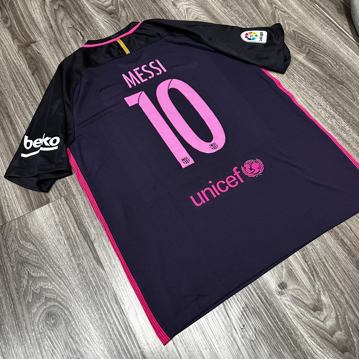 NIKE 2016-17 #10 MESSI BARCELONA AWAY JERSEY MENS DEEP