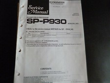 Manuale di servizio originale schema elettrico Pioneer SP-P930