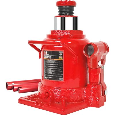 #ad BIG RED Torin 20 Ton Hydraulic Stubby Low Profile Welded Bottle Jack RED $54.49