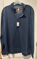 Johnnie O NWT Reflex 1/4 Zip Pullover Sweater Shirt Lake Blue Size XL 138