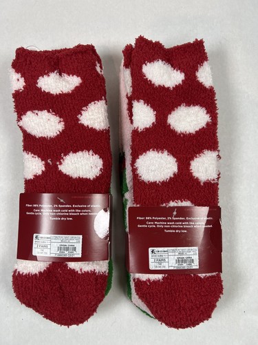 4 Pairs Kids' XS/S Cat Cozy Crew Socks - Wondershop Pink Xmas Holiday 11-1 - Picture 4 of 6