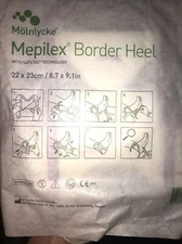 Molnlycke Mepilex Border Sacrum Dressing 8.7"x 9.8" Heel X4 Bandages