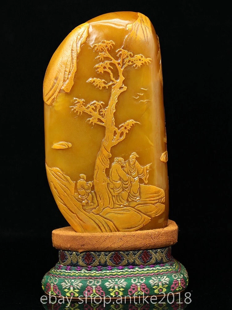 寿山石主中国古董花瓶| eBay