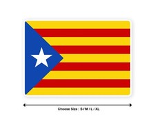 Pegatina bandera ESPAÑA ESTELADA CATALUÑA INDEPENDENCIA calcomanía catalana