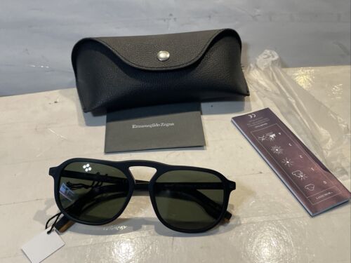 NEU Ermenegildo Zegna EZ 0115 01AR 55-17-145 SCHWARZ POLARISIERTE SONNENBRILLE - Bild 14 von 24