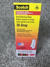3M Scotch Vinyl Electrical Tape Super35, 3/4 in x 66 ft 10 rolls  : 22 yd Gray