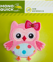 ♥AufbüGler♥BüGelmotiv♥Applikation Patch♥Eule Pink-Blau ♥AufnäHer ♥Neu♥♥