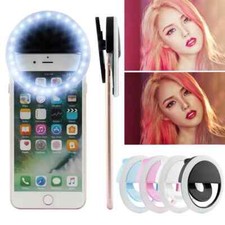 Portable Selfie LED Light Ring Fill Camera Flash For Mobile Phone Universal iPad