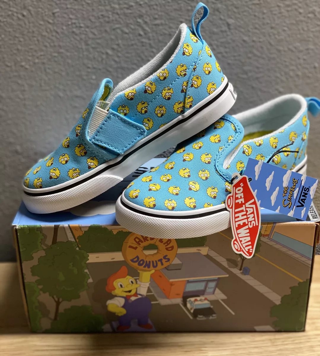 Vans X Simpsons The Simpson's Maggie Slip-on V Toddler Size 9T In Hand  New!!