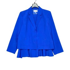 Le Suit 2PC Skirt Suit Women's US 18 Celeste Blue Blazer Skirt Set Career NWT