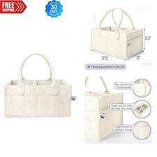 6-Pocket Portable Baby Diaper Caddy Organizer in Chic Beige - Essential Gear
