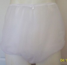 3 FULL LAYERS White SHEER NYLON Granny POOF PANTY BUBBLE No Ruffles 30 - 40"