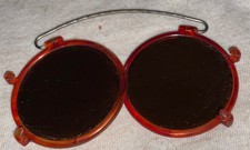 Vintage Clip on Sunglasses Steampunk Glasses 1-1/2