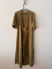 OPIA of BYRON BAY SOFT COTTON TIE FRONT DRESS XL KHAKI