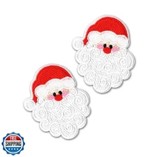 Laughing Lizards Santa Clause Christmas Patches | Iron On Embroidered Appliqu