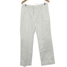 Vtg Lauren Ralph Lauren Classic Chino Pants Wms 12 White Heavy Nautical Preppy